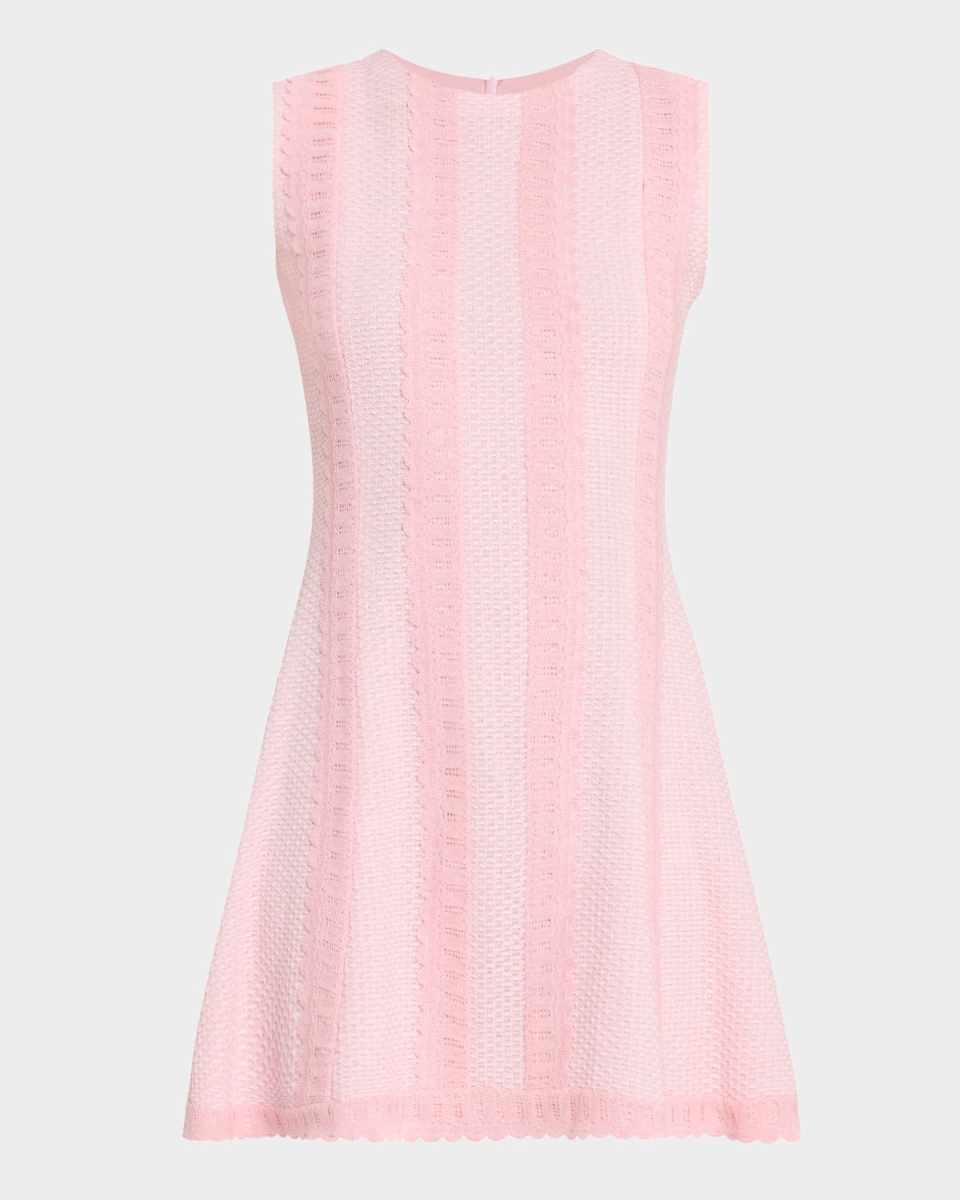 Modern Fit Scalloped-Trim Knit Mini Dress